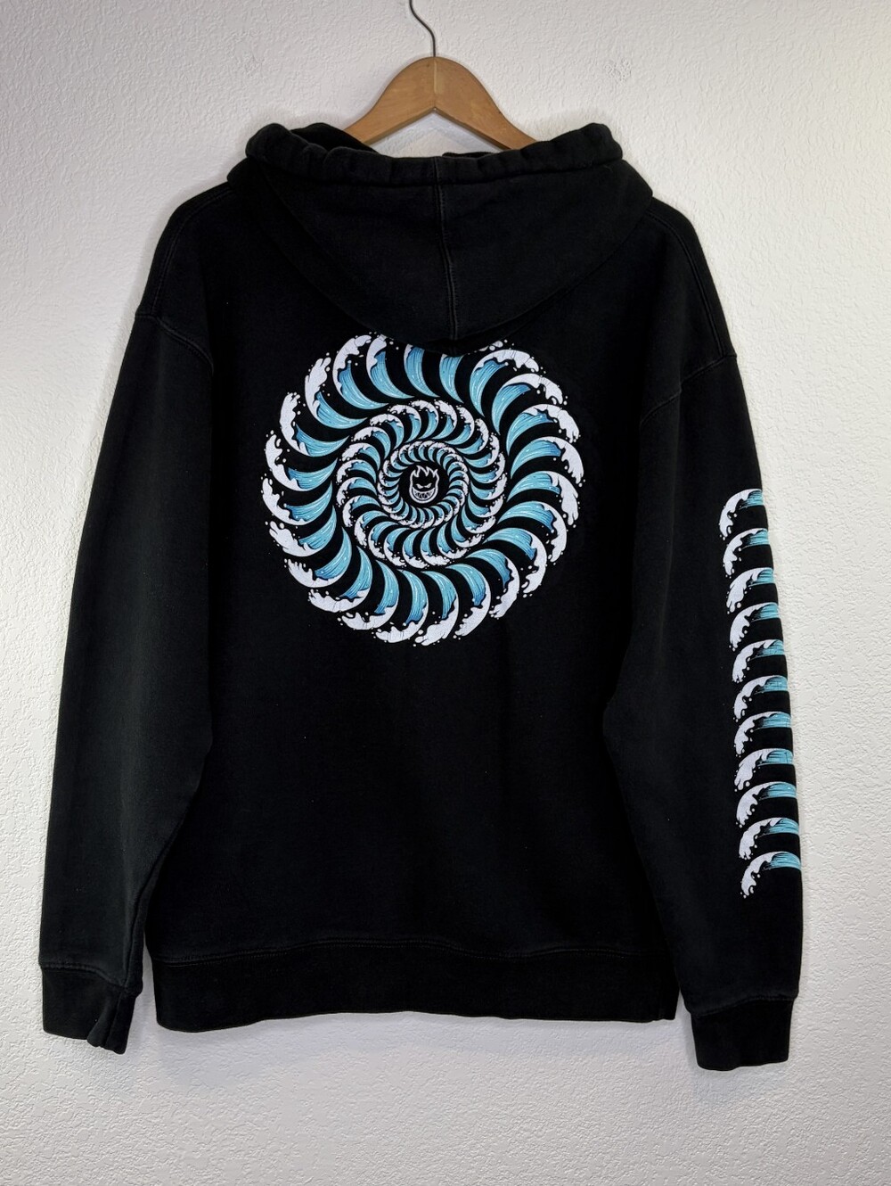 Spitfire hoodie features the iconic "Classic Swirl" logo graphic Hoodie Large